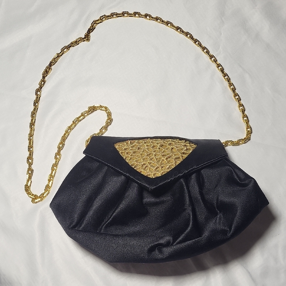Beltrami Elegant Black and Gold Women's Bag